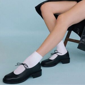 Nicole Saldana Loafer Fabiana Mary Jane Shoes Black